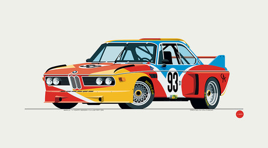 New Print: BMW 3.0 CSL "Batmobile" in Alexander Calder Livery