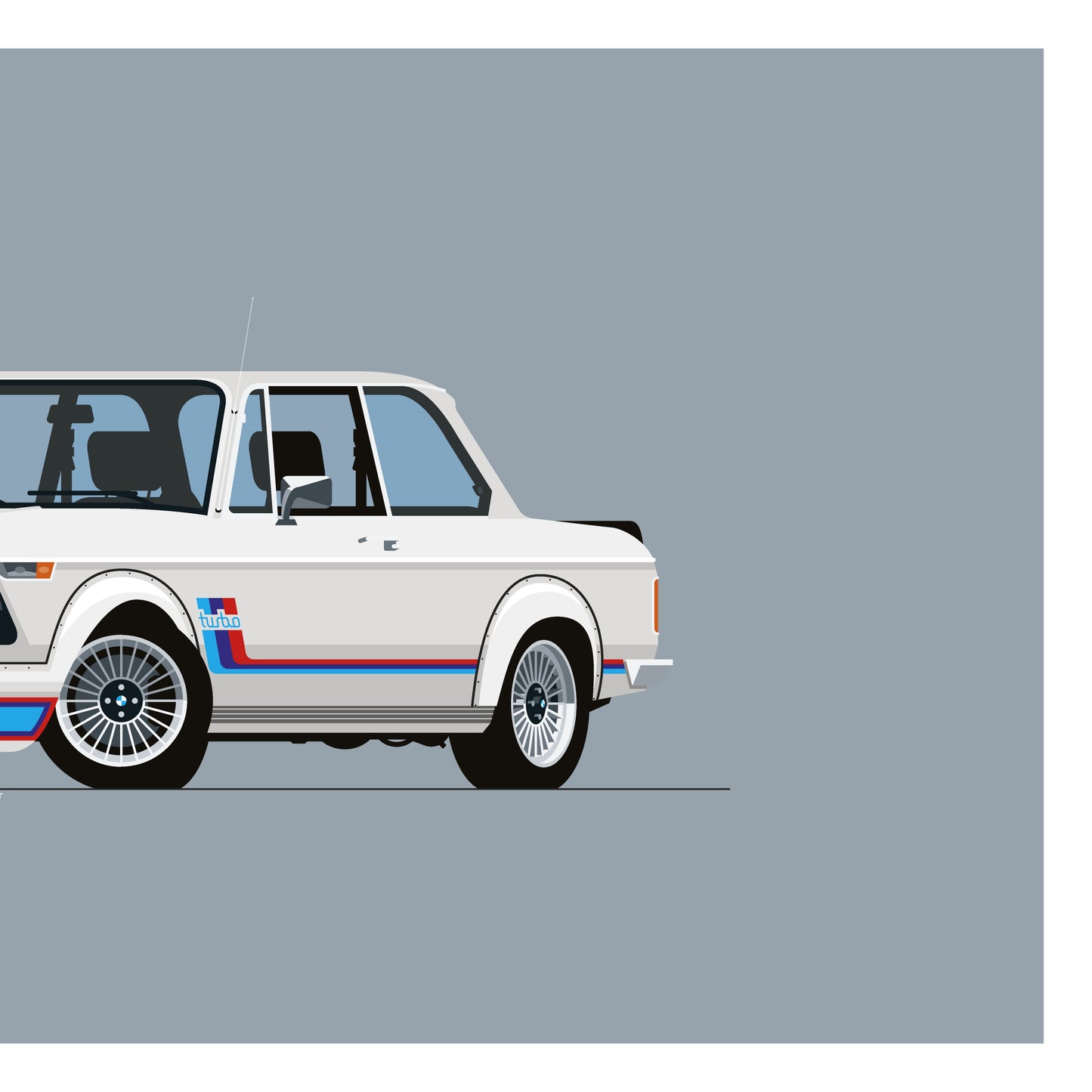 1974 BMW 2002 Turbo, archival, limited-edition, signed & numbered, fine-art print