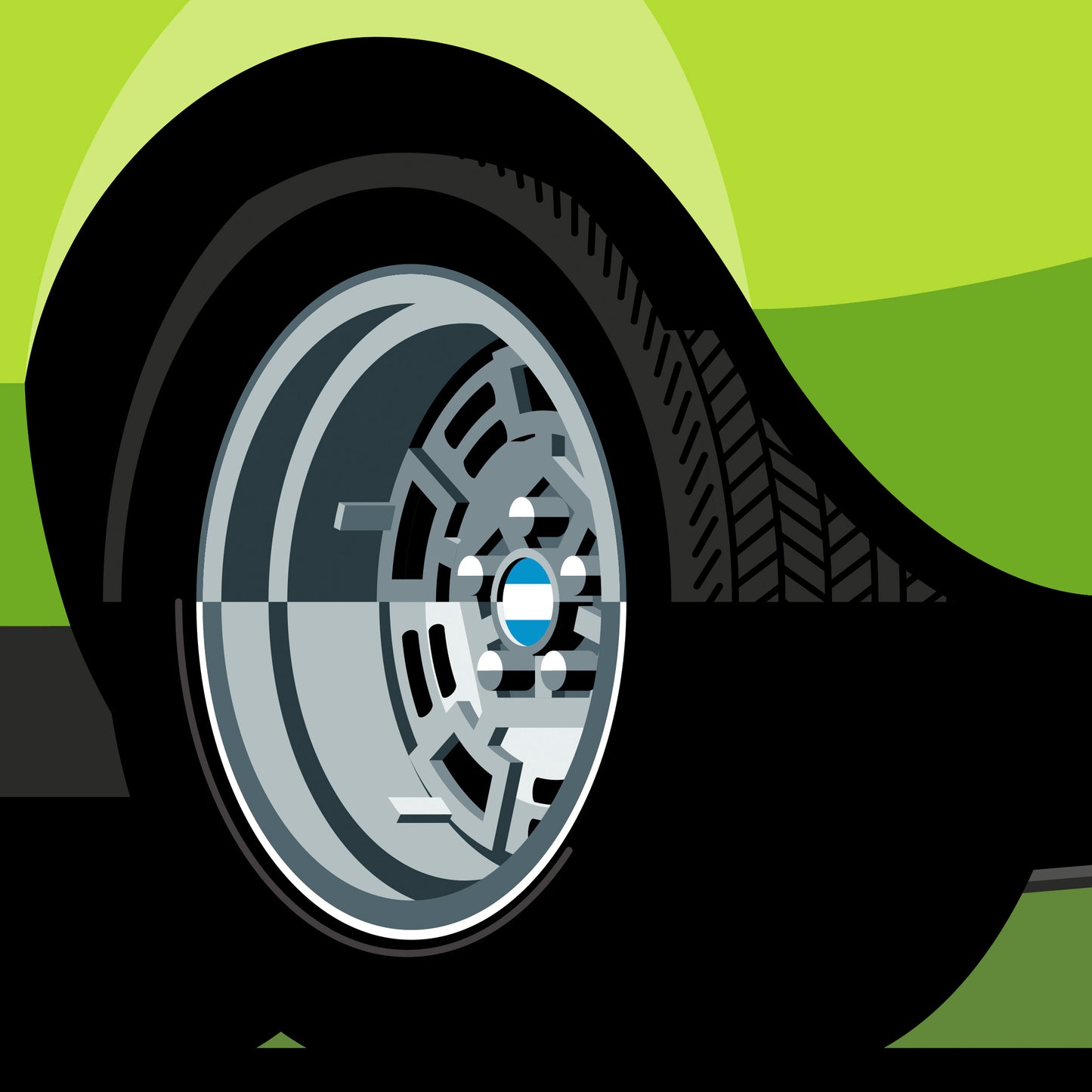 1973 De Tomaso Pantera, Number 27, archival, limited-edition, signed & numbered, fine-art print