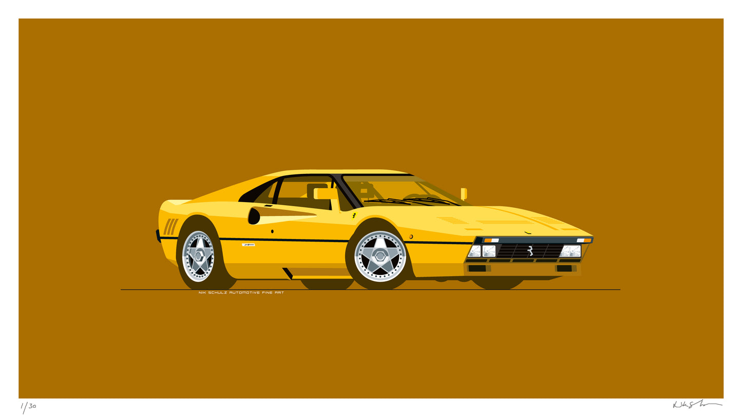 1984 Ferrari 288 GTO, archival, limited-edition, signed & numbered, fine-art print