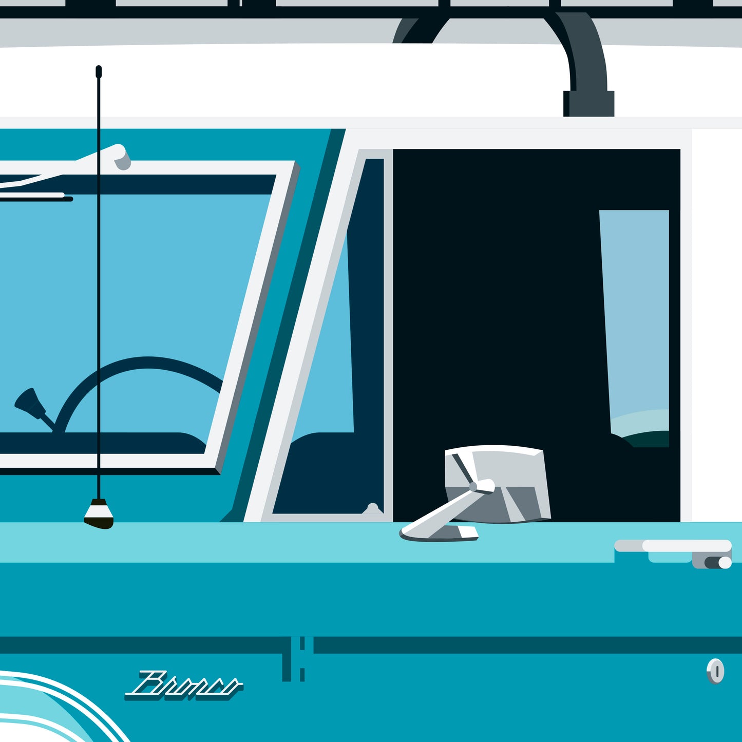 1971 Ford Bronco, archival, limited-edition, signed & numbered, fine-art print