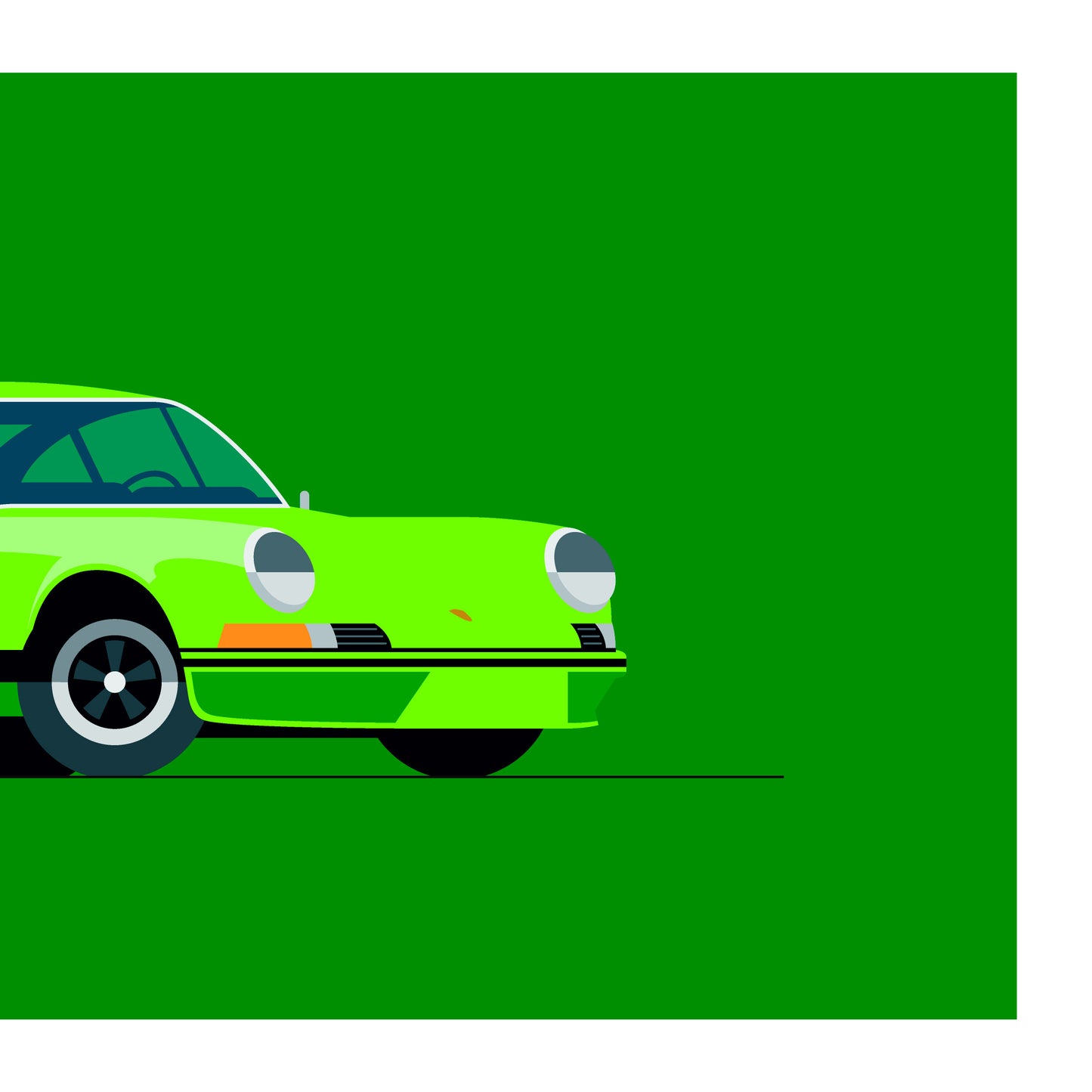 1973 Porsche 911 Carrera RS 2.7, archival, limited-edition, signed & numbered, fine-art print