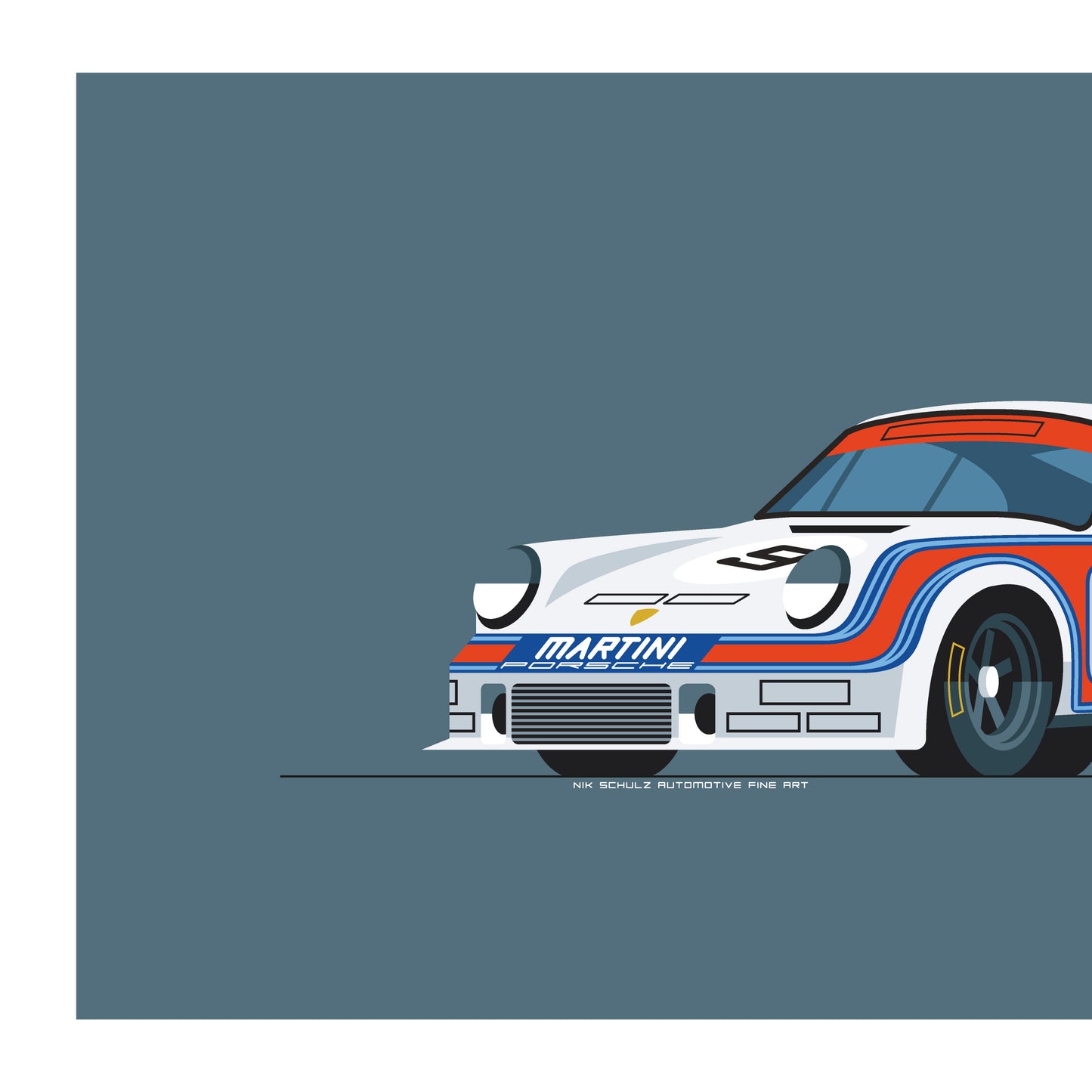 1974 Porsche 911 Carrera RSR Turbo 2.1, archival, limited-edition, signed & numbered, fine-art print