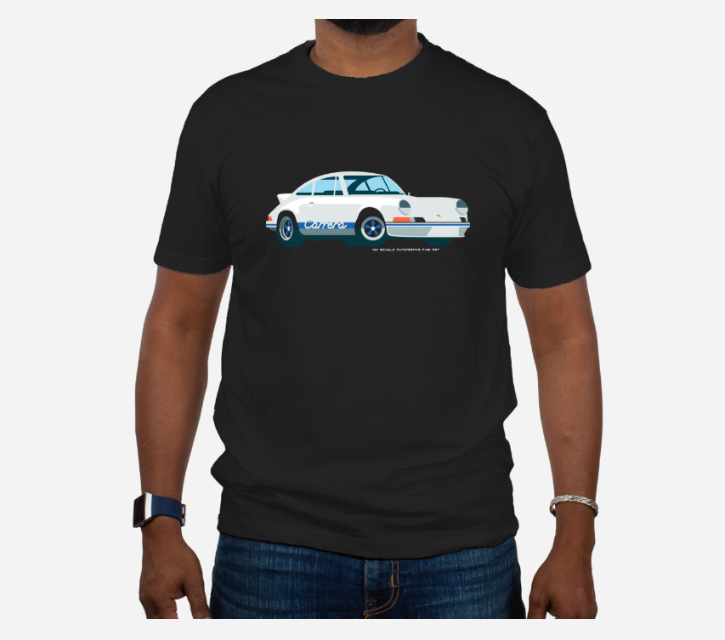 911 Carrera RS 2.7 t-shirt, White & Blue