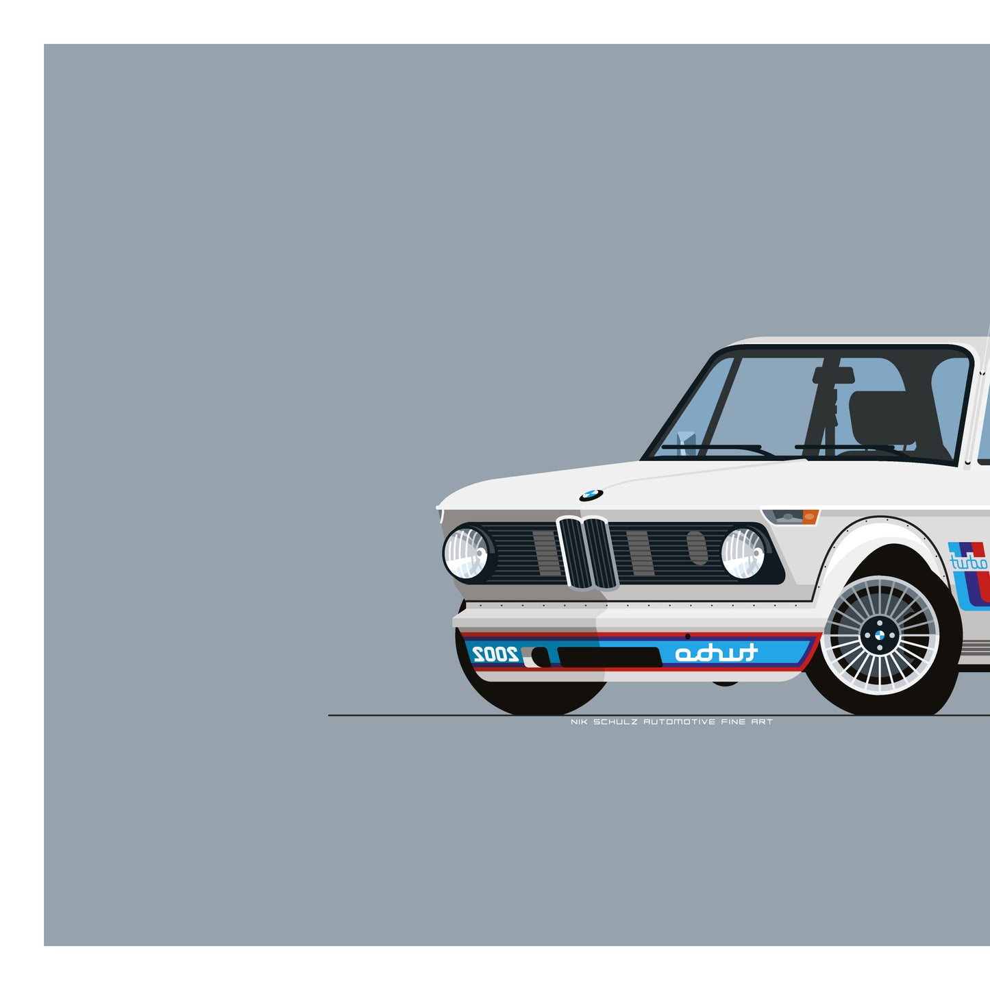 1974 BMW 2002 Turbo, archival, limited-edition, signed & numbered, fine-art print