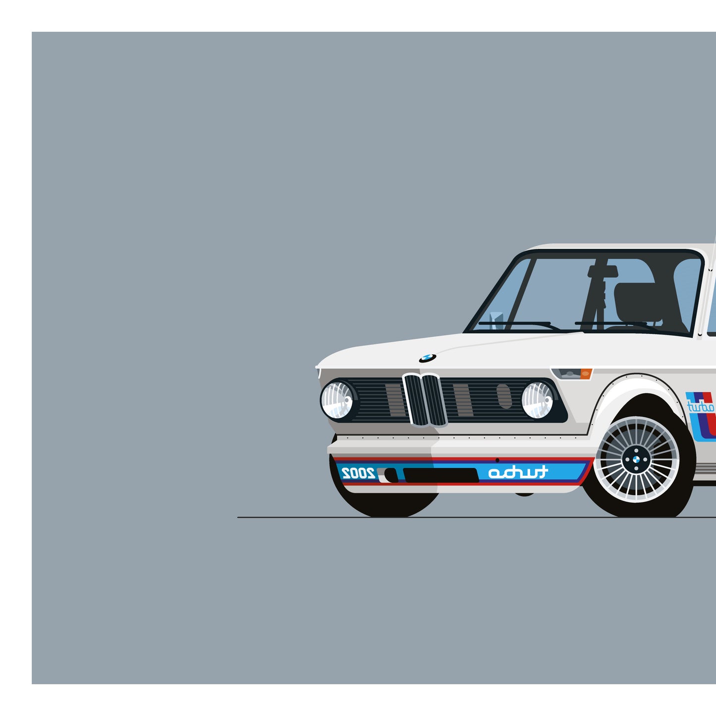 1974 BMW 2002 Turbo, limited-edition, signed & numbered print
