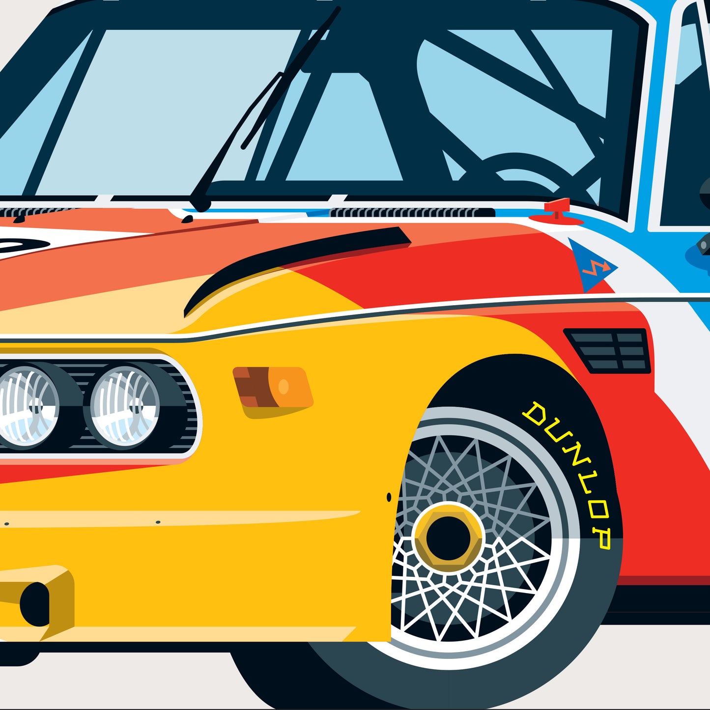 1974 BMW 3.0 CSL, Alexander Calder Art Car, limited-edition, signed & numbered print