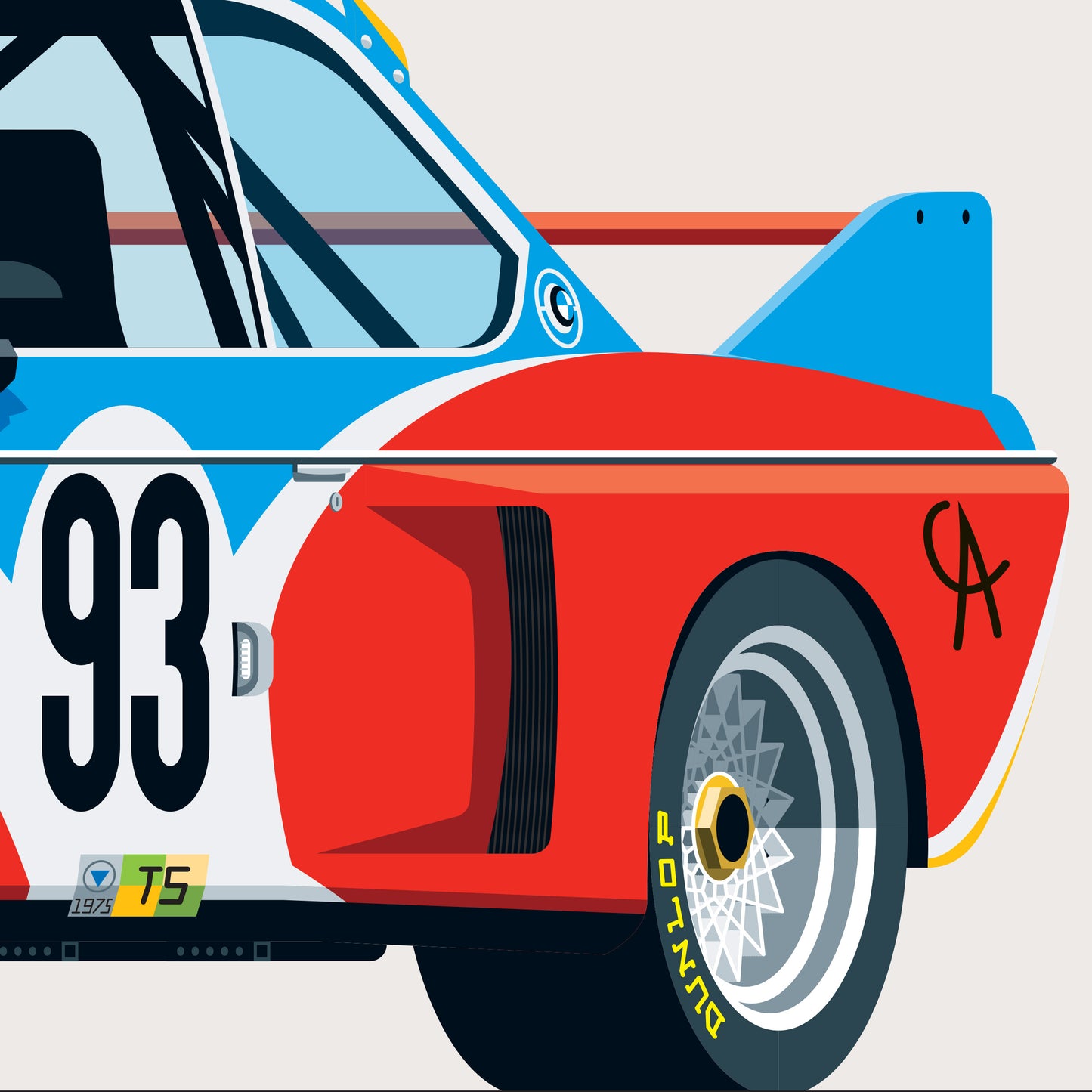1974 BMW 3.0 CSL, Alexander Calder Art Car, limited-edition, signed & numbered print