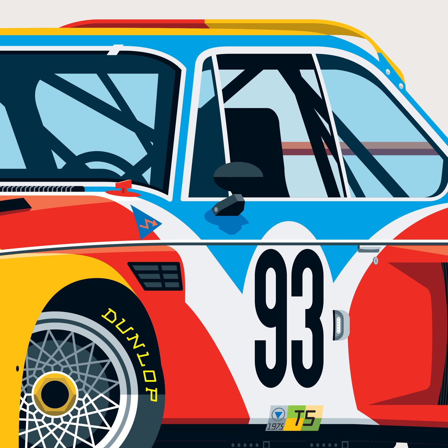 1974 BMW 3.0 CSL, Alexander Calder Art Car, limited-edition, signed & numbered print