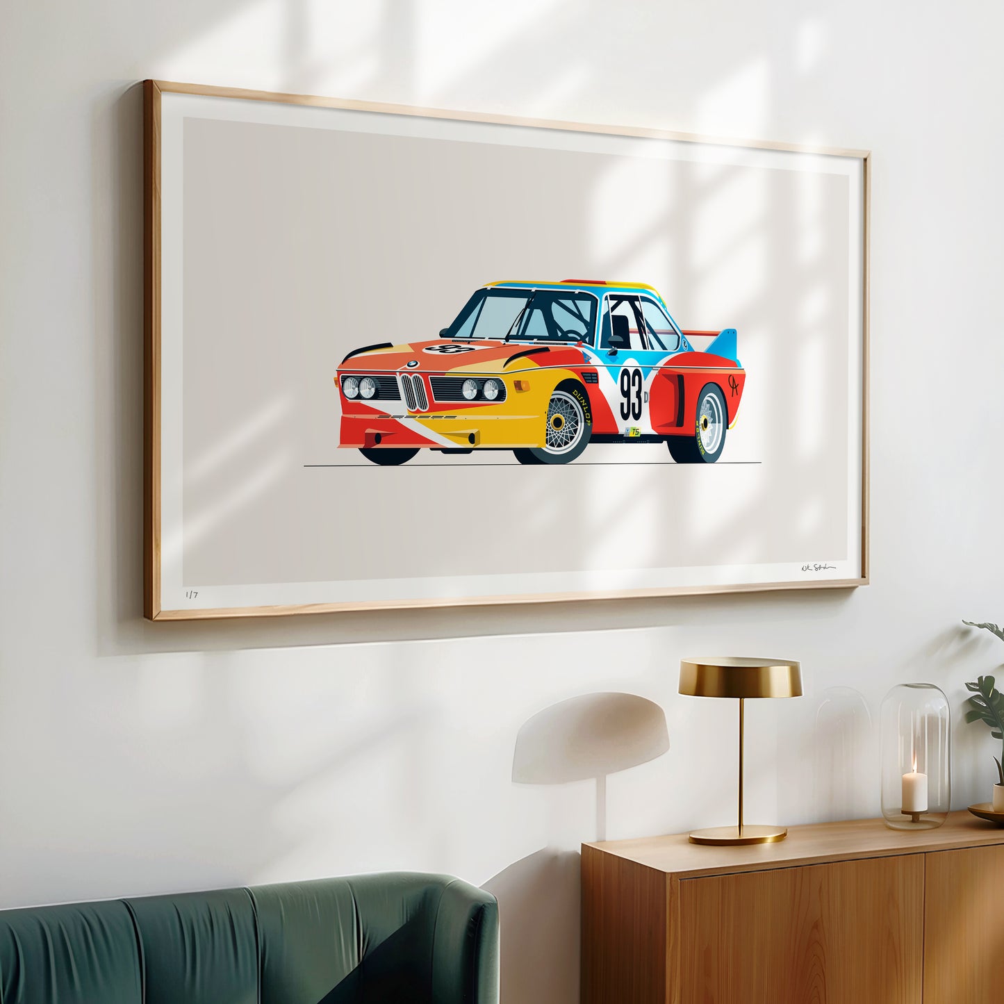 1974 BMW 3.0 CSL, Alexander Calder Art Car, limited-edition, signed & numbered print
