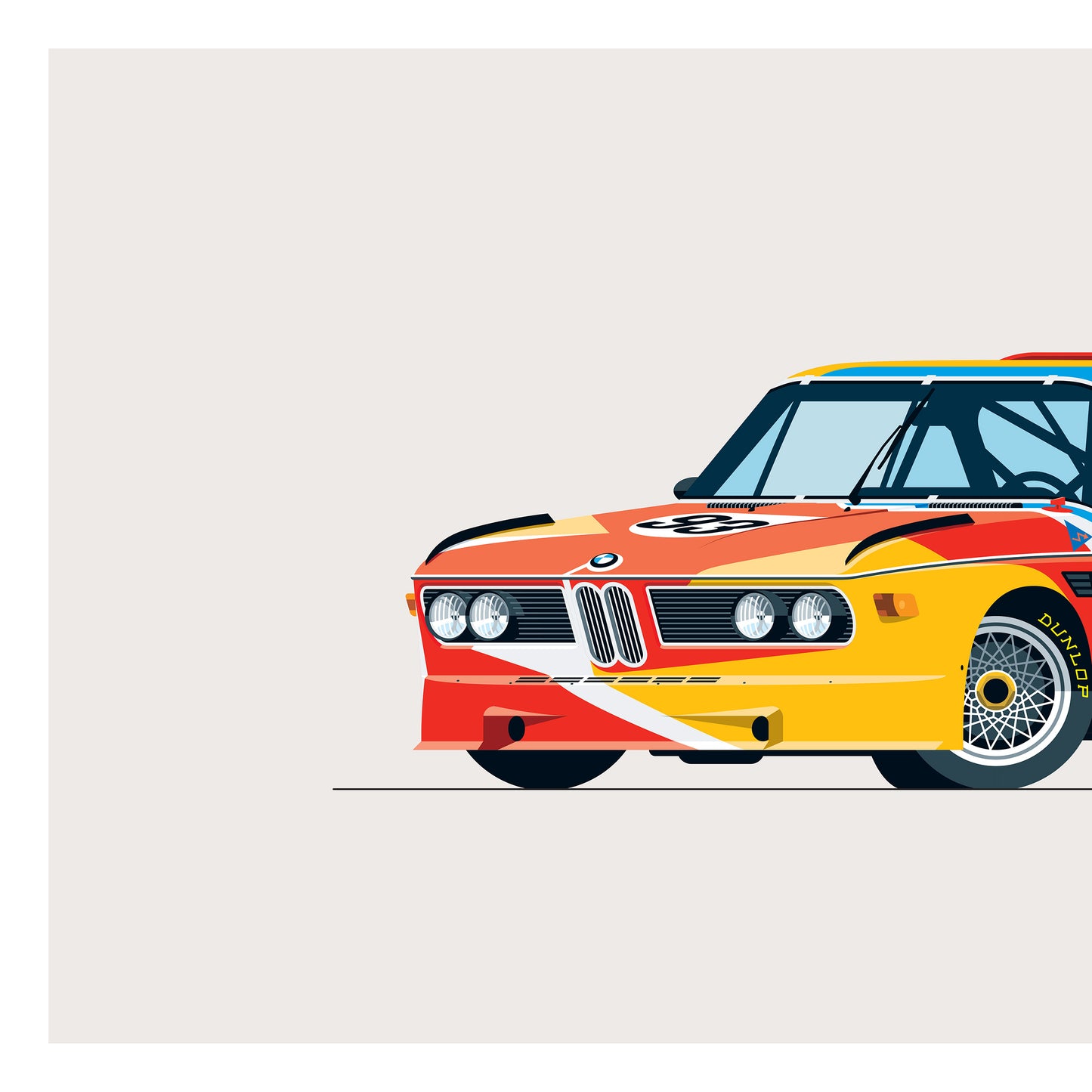 1974 BMW 3.0 CSL, Alexander Calder Art Car, limited-edition, signed & numbered print
