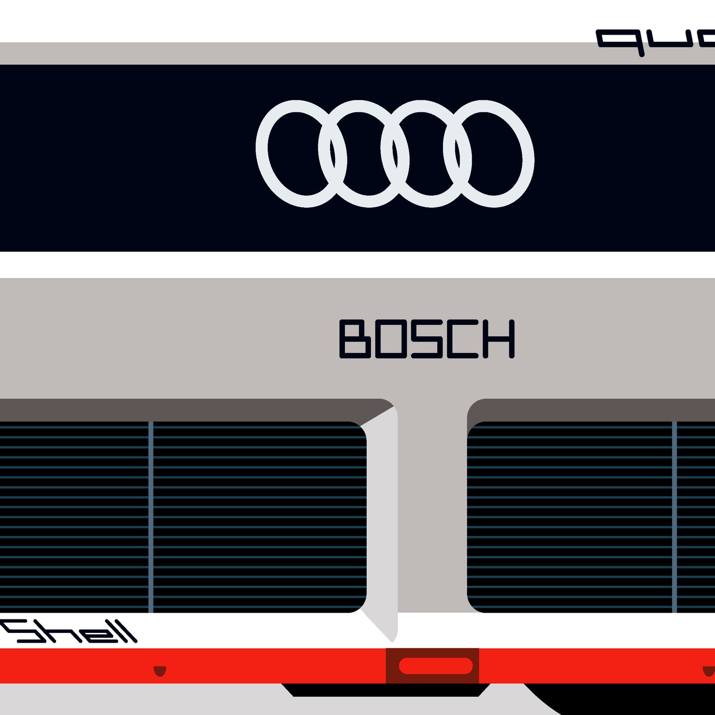 1989 Audi 90 Quattro IMSA GTO, archival, limited-edition, signed & numbered, fine-art print