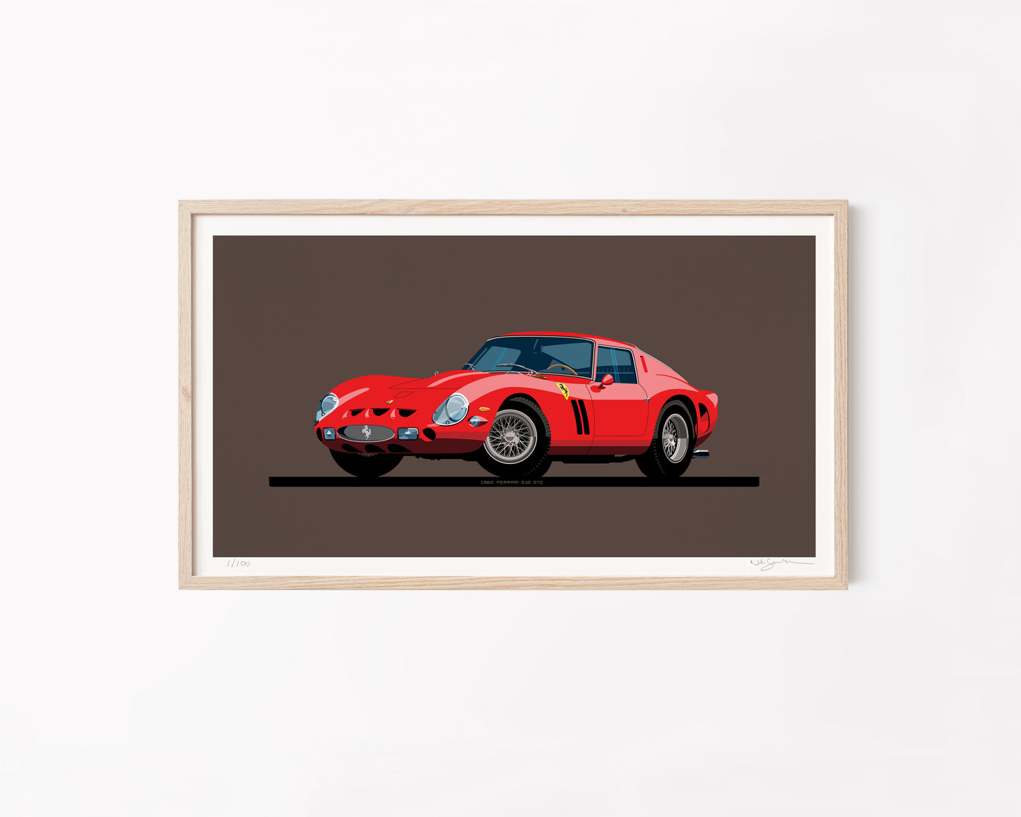 1962 Ferrari 250 GTO, archival, limited-edition, signed & numbered, fine-art print