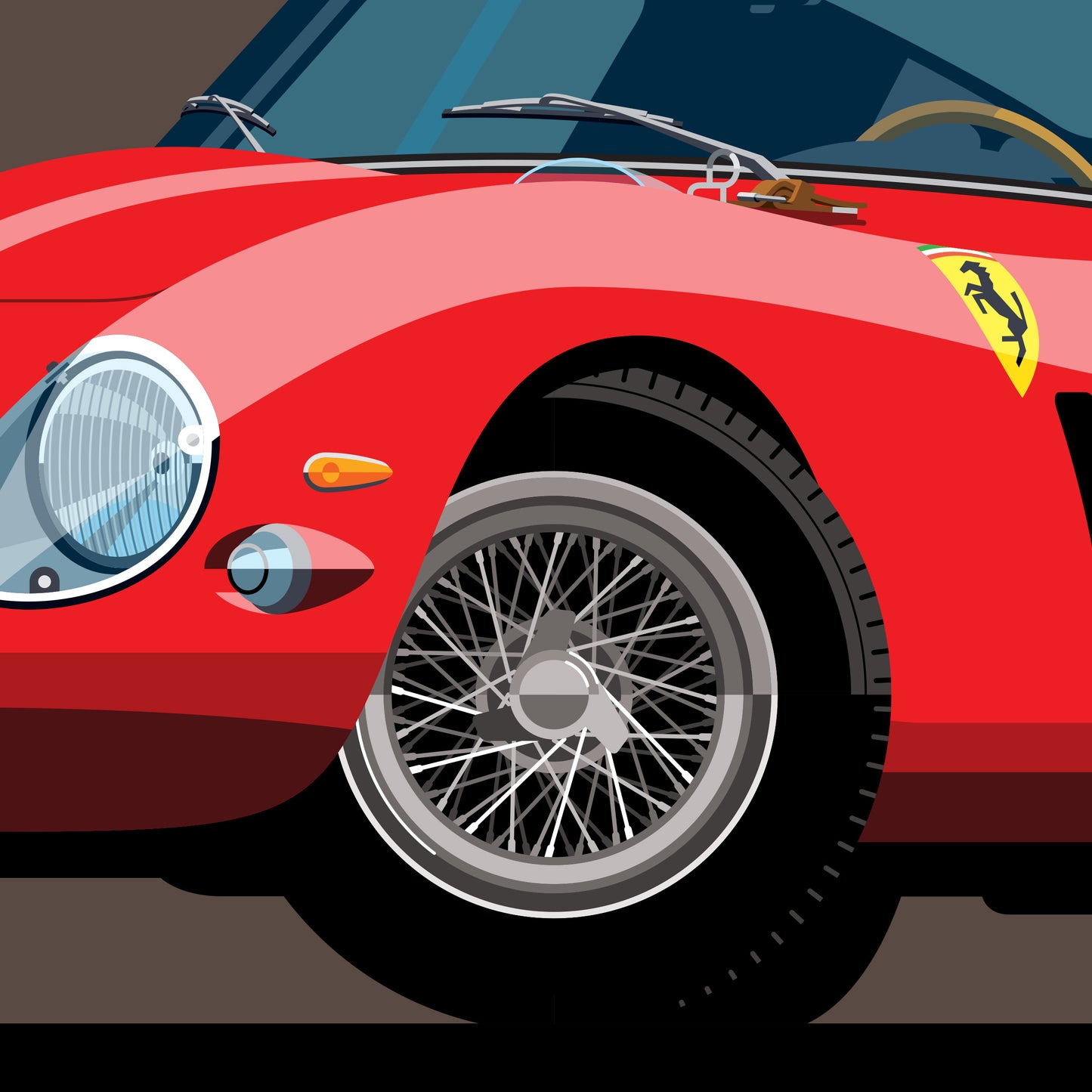 1962 Ferrari 250 GTO, limited-edition, signed & numbered print