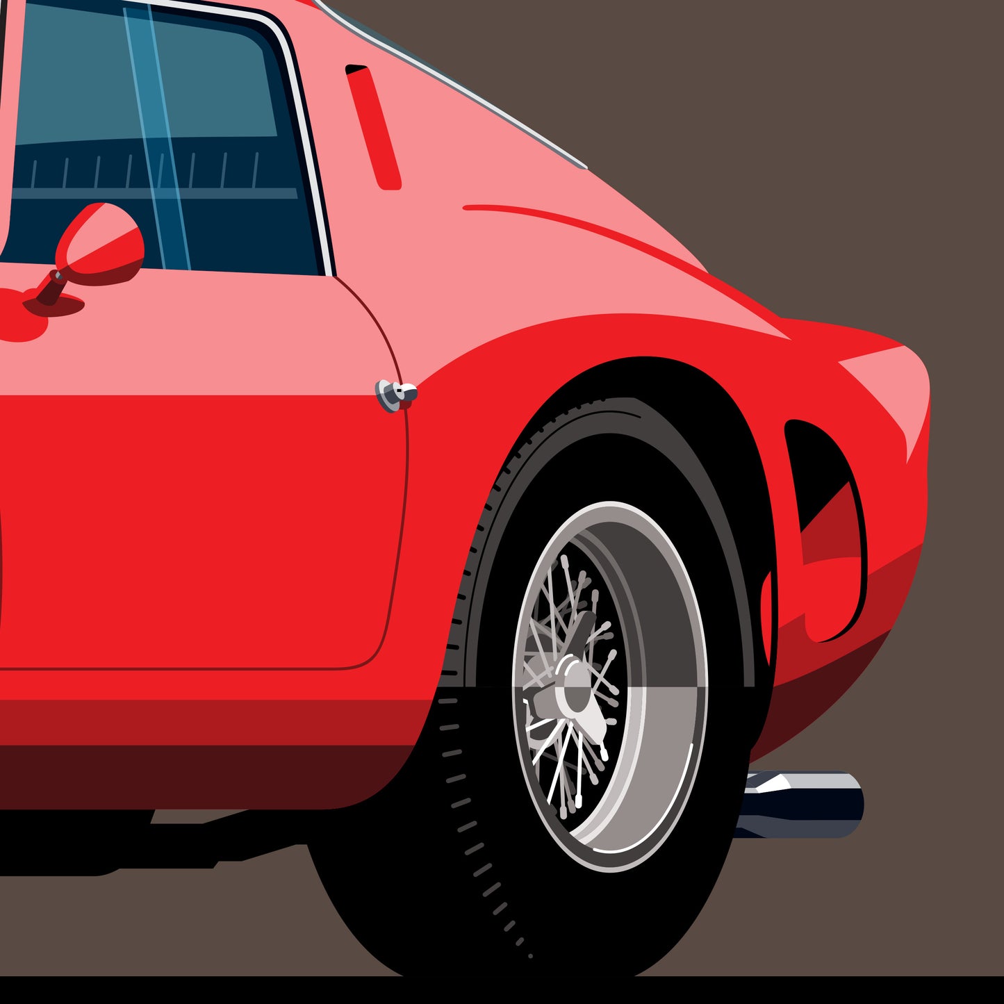 1962 Ferrari 250 GTO, limited-edition, signed & numbered print