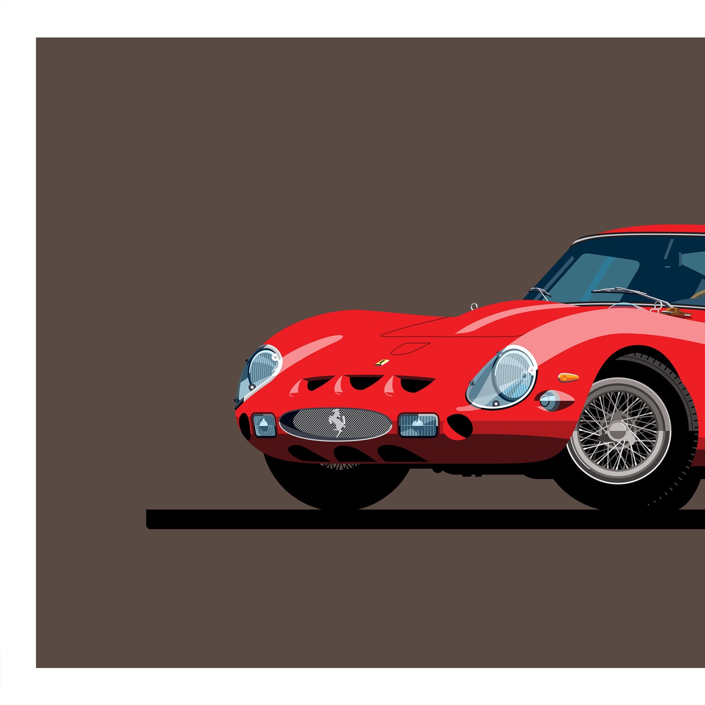 1962 Ferrari 250 GTO, limited-edition, signed & numbered print