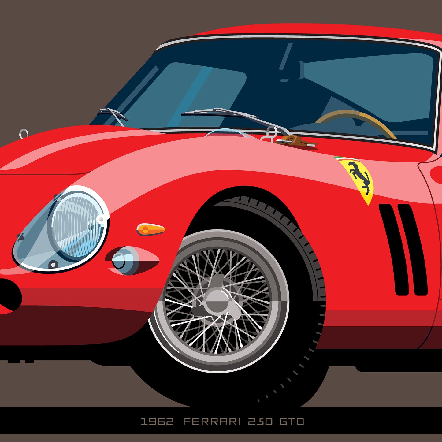 1962 Ferrari 250 GTO, archival, limited-edition, signed & numbered, fine-art print