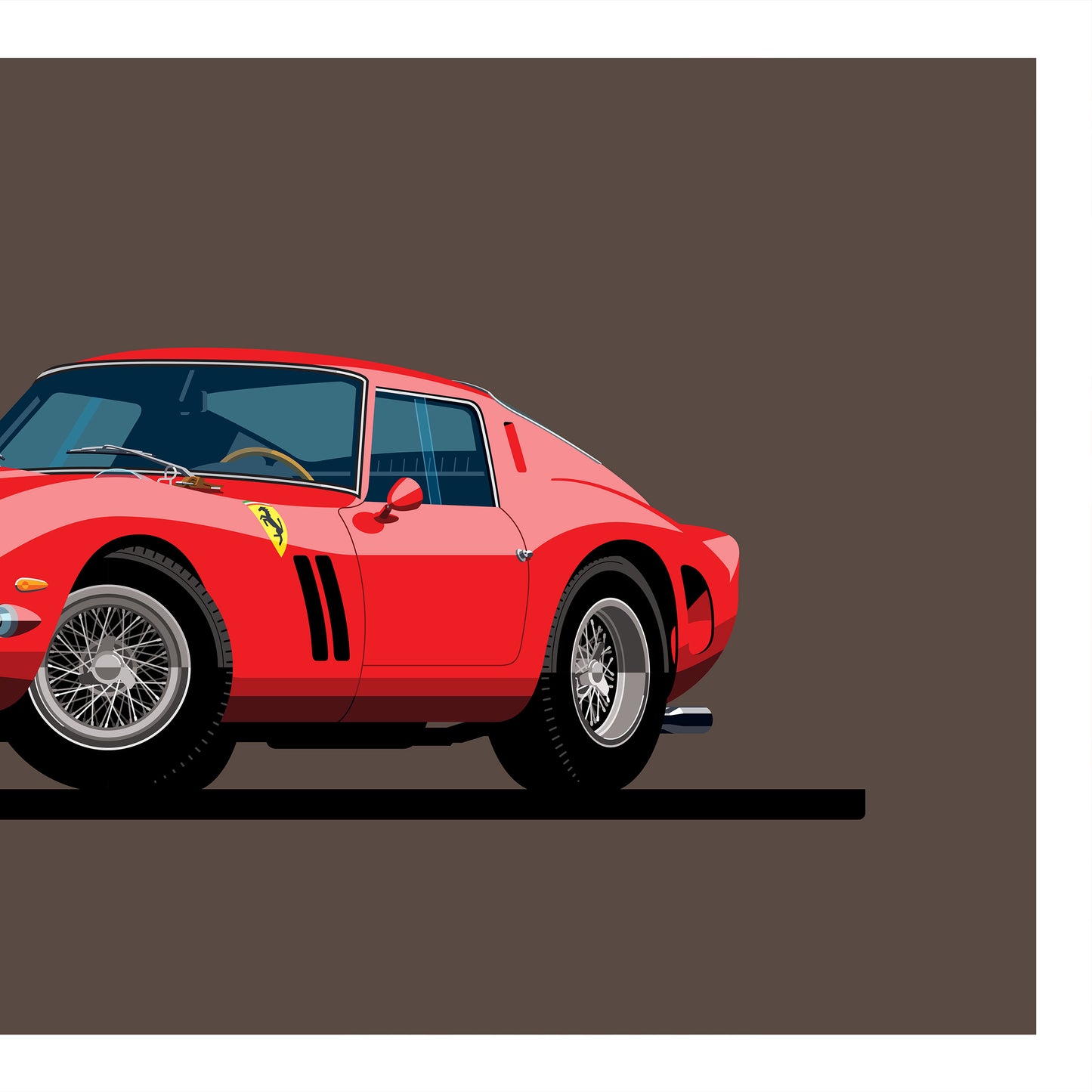 1962 Ferrari 250 GTO, limited-edition, signed & numbered print