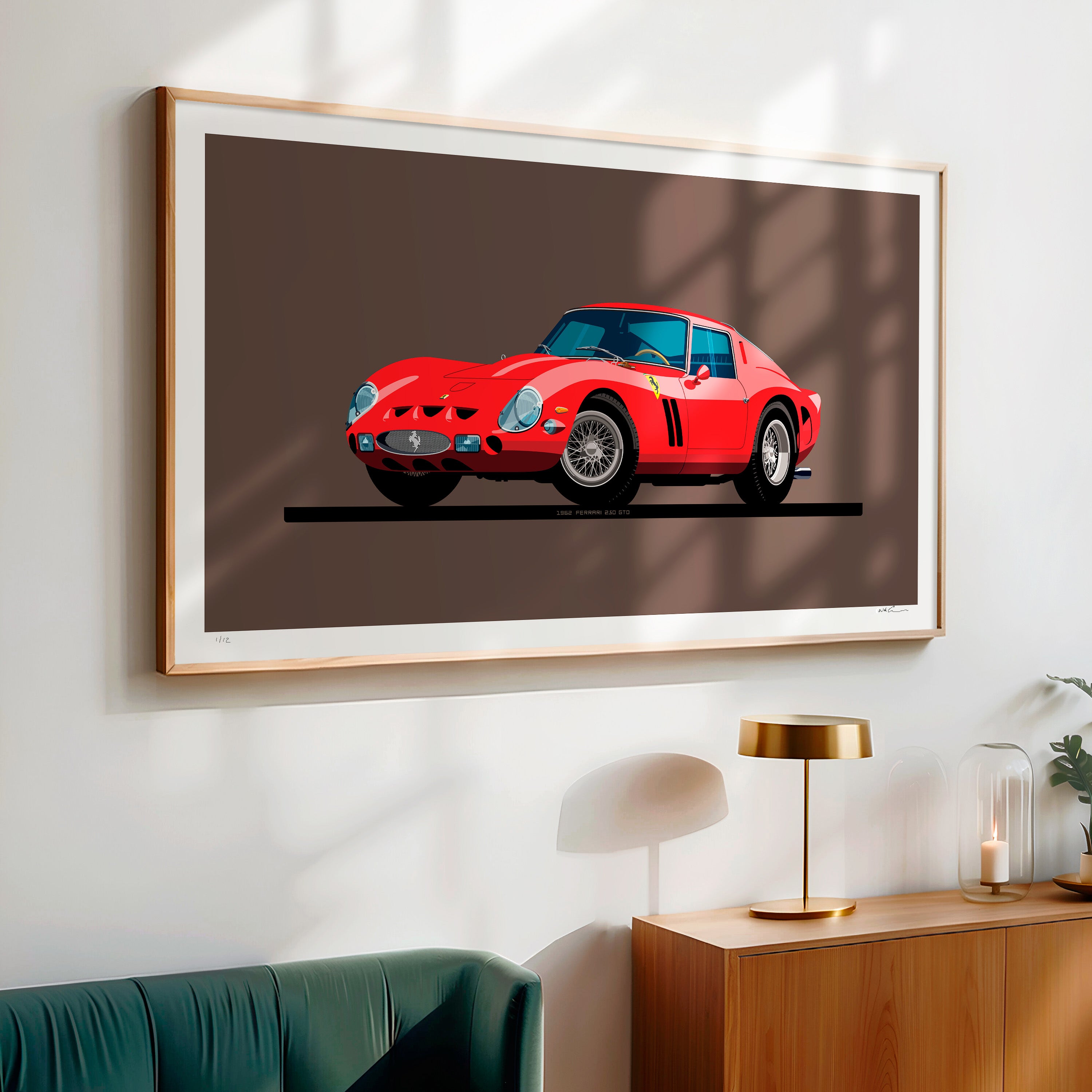 1962 Ferrari 250 GTO fine-art print, signed & numbered