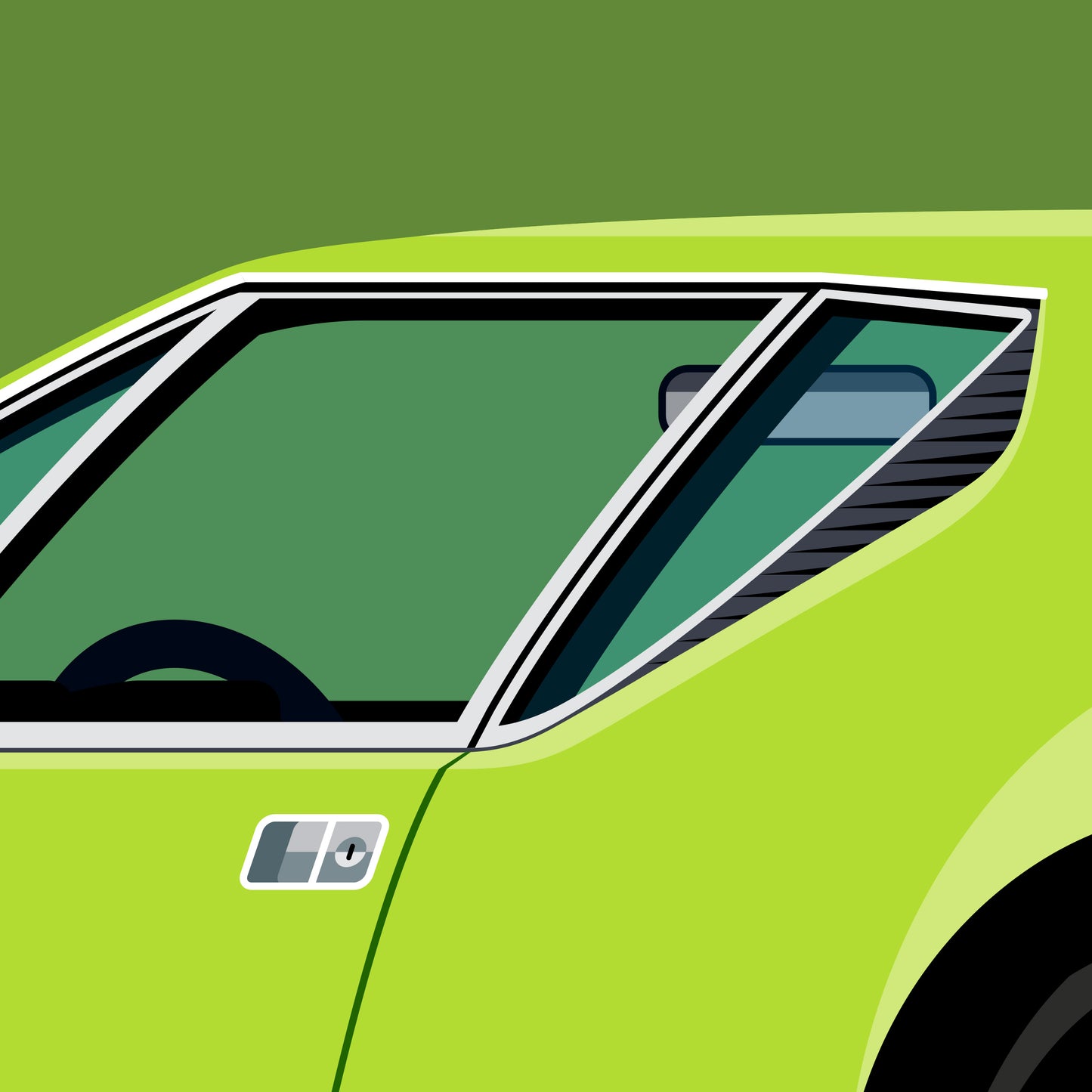 1973 De Tomaso Pantera, Number 27, archival, limited-edition, signed & numbered, fine-art print
