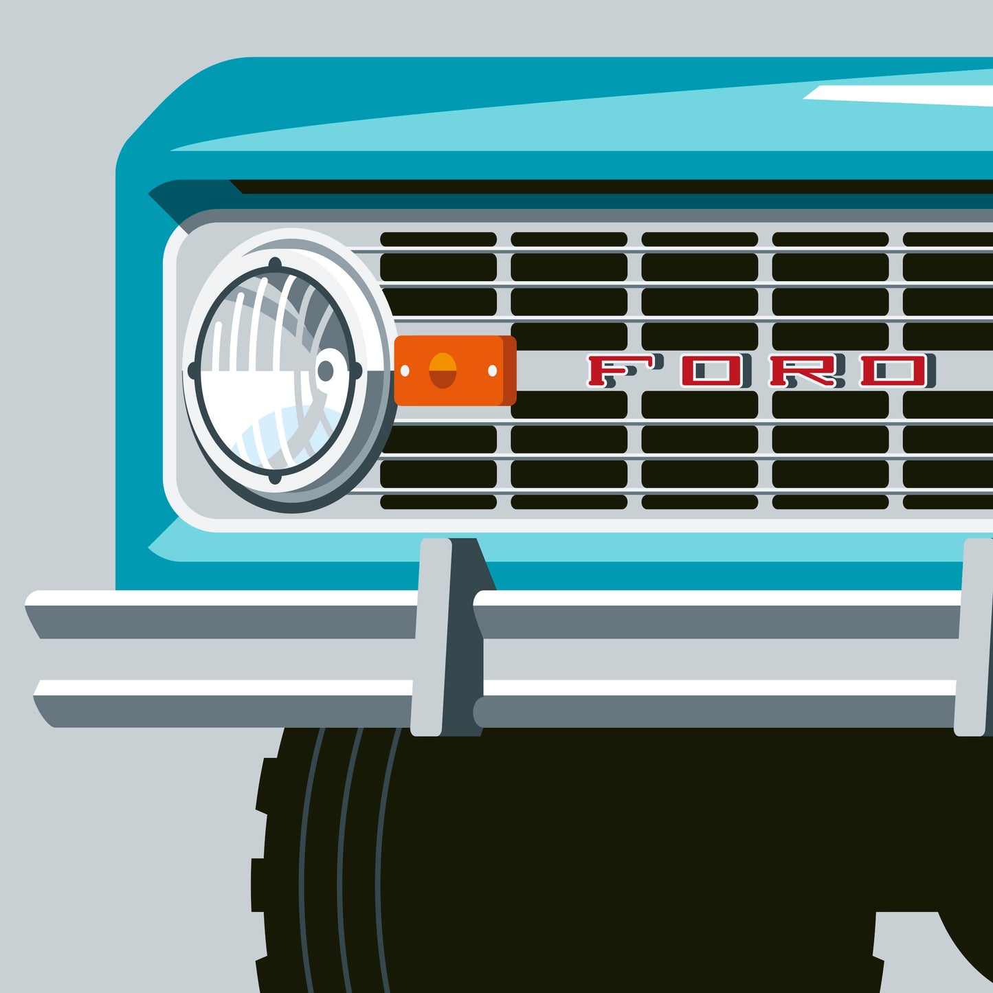 1971 Ford Bronco, limited-edition, signed & numbered print