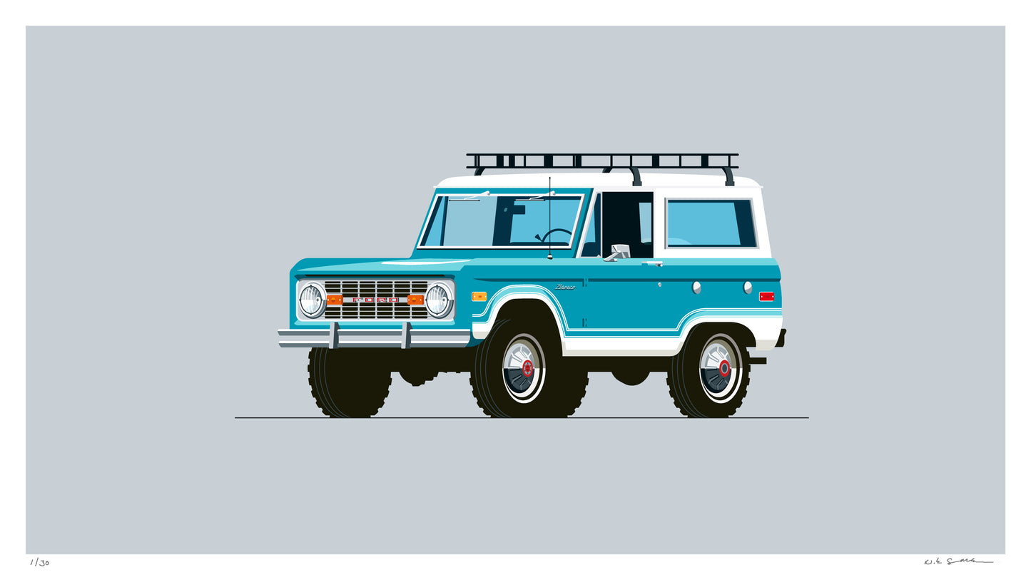 1971 Ford Bronco, limited-edition, signed & numbered print