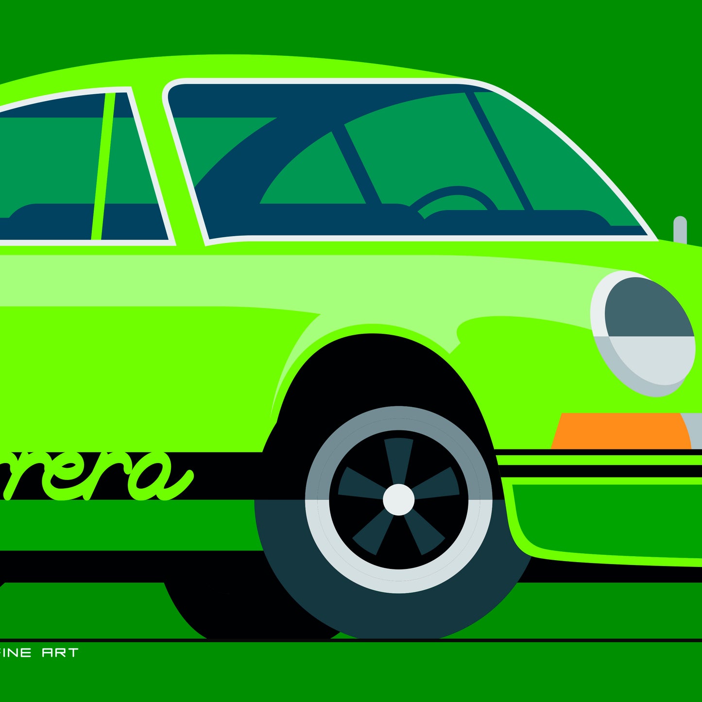 1973 Porsche 911 Carrera RS 2.7, archival, limited-edition, signed & numbered, fine-art print