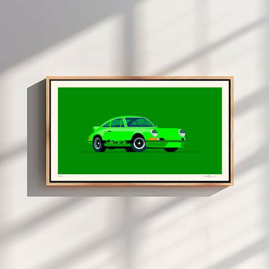 1973 Porsche 911 Carrera RS 2.7, limited-edition, signed & numbered print