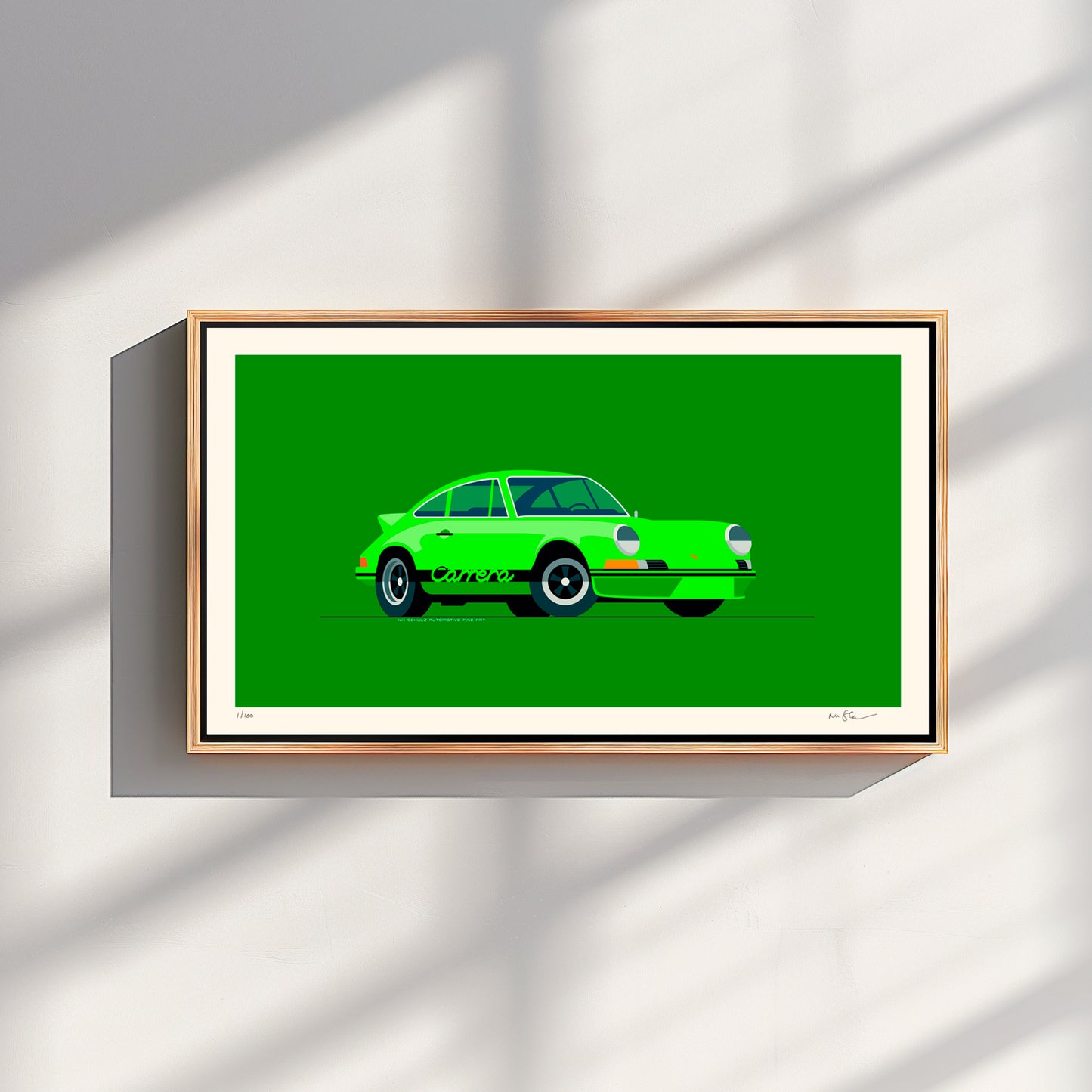 1973 Porsche 911 Carrera RS 2.7, archival, limited-edition, signed & numbered, fine-art print