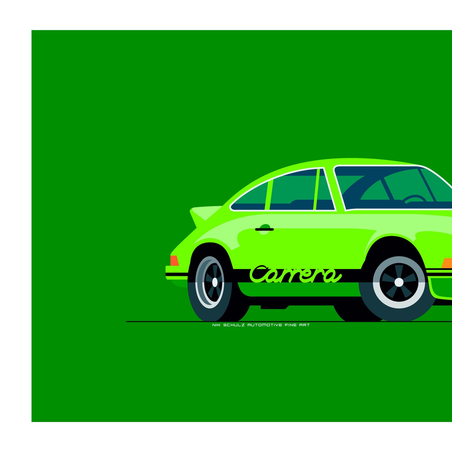 1973 Porsche 911 Carrera RS 2.7, archival, limited-edition, signed & numbered, fine-art print