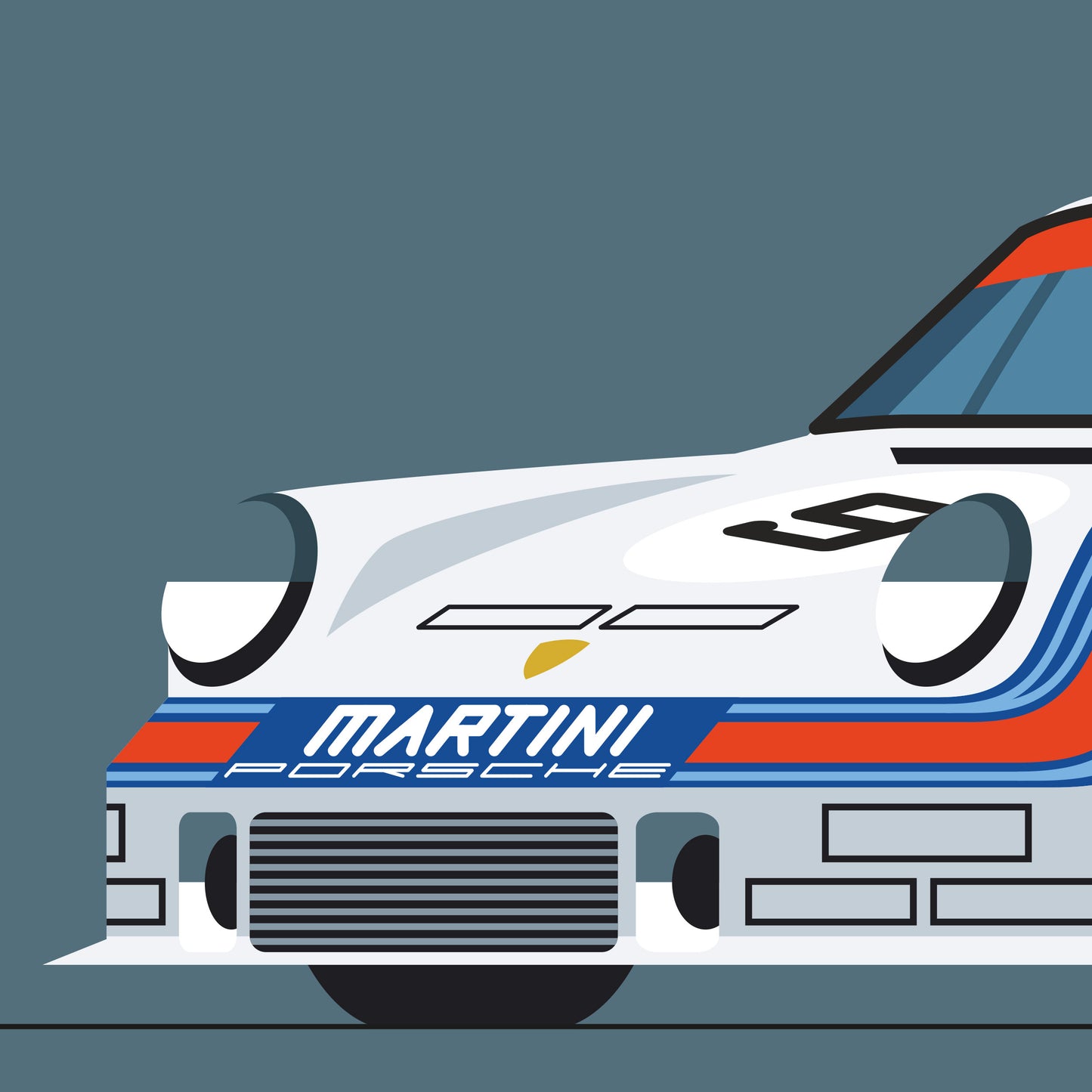 1974 Porsche 911 Carrera RSR Turbo 2.1, limited-edition, signed & numbered print