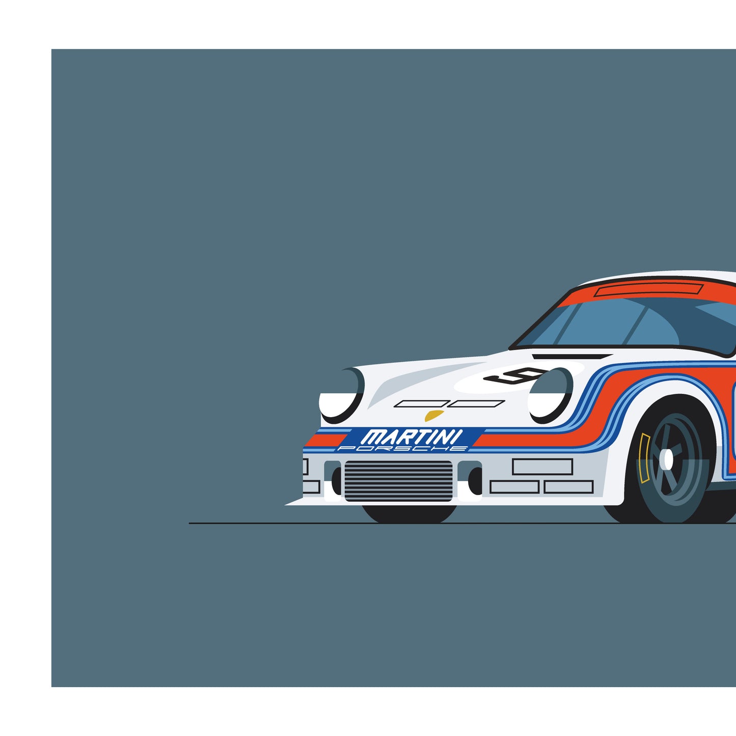 1974 Porsche 911 Carrera RSR Turbo 2.1, limited-edition, signed & numbered print