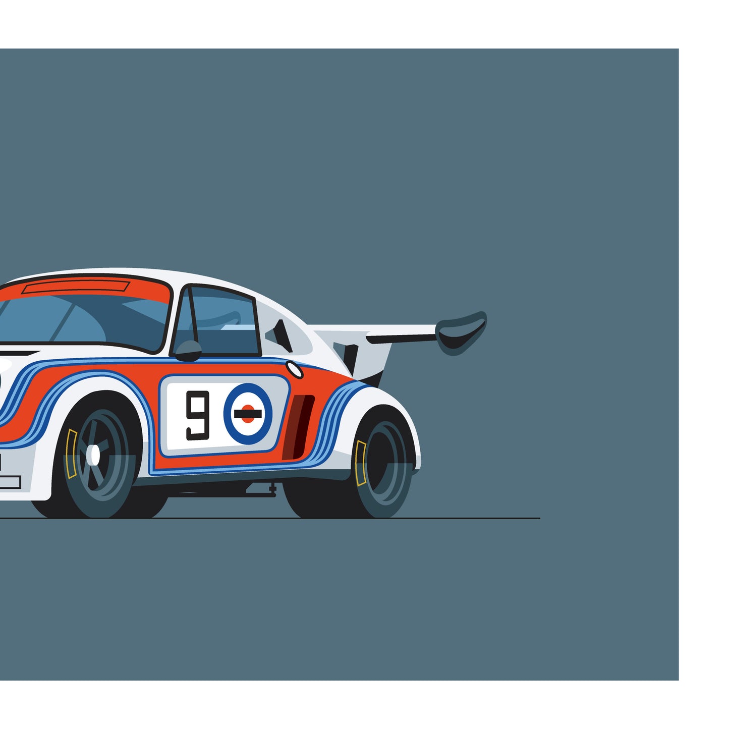 1974 Porsche 911 Carrera RSR Turbo 2.1, limited-edition, signed & numbered print