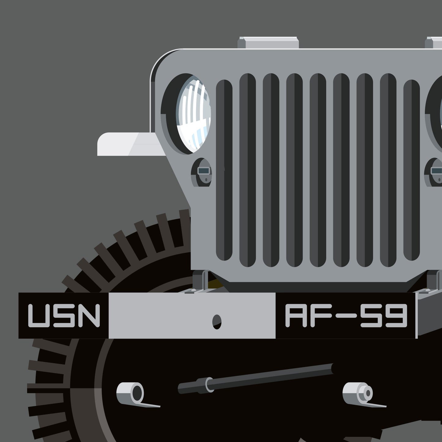 1942 Willys Jeep, limited-edition, signed & numbered print