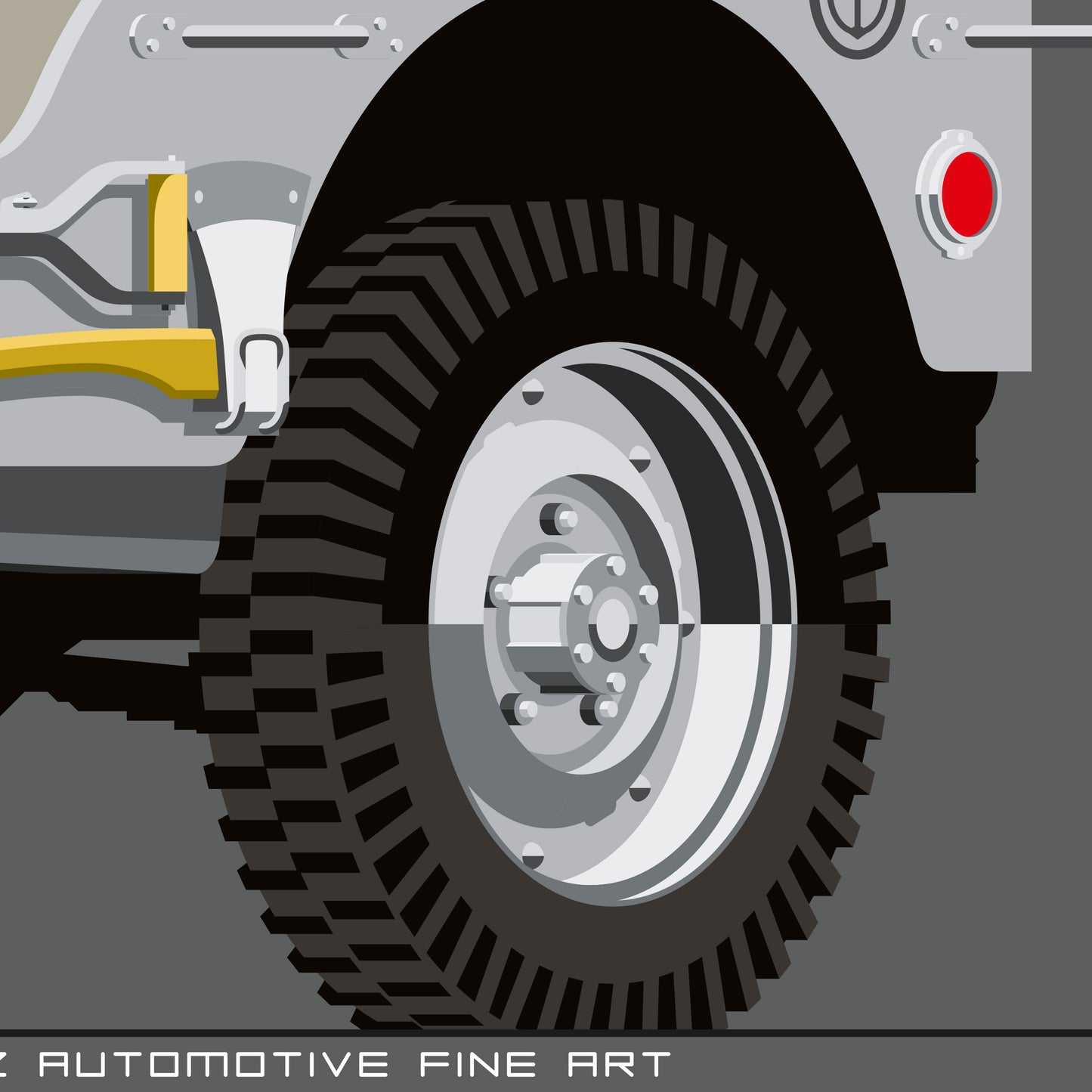 1942 Willys Jeep, archival, limited-edition, signed & numbered, fine-art print